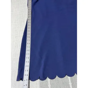 Maison Jules Navy Blue Scalloped Halter A-Line Dress Womens Size Medium M thumbnail 3