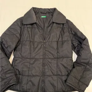 United Colors Of Benetton Charcoal Puffer Jacket thumbnail 1