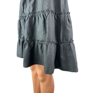 Aritzia Sunday Best Black High Waisted Tiered Ruffle A Line Mini Skirt Size L thumbnail 4