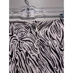 Mango Zebra Print Patterned‎ Midi Wrap Skirt Black White Size XS thumbnail 8