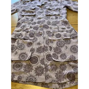 Compagnie‎ Internationale Express Small Sheer Full Top Geometric Button Down thumbnail 13