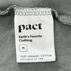 Pact Womens 100% Organic Cotton Softspun Essential V-Neck Tee M Charcoal Gray thumbnail 4
