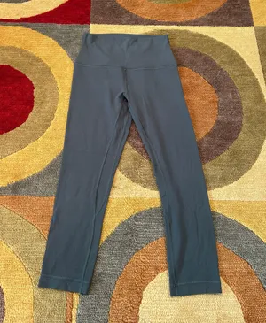 Lululemon Align High Rise Crop 21” Leggings Dark Green Size 4 thumbnail 1