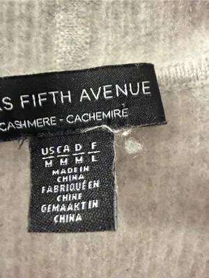 Saks 5th Avenue Light Gray Cashmere Sleeveless Open-Front Cardigan thumbnail 2