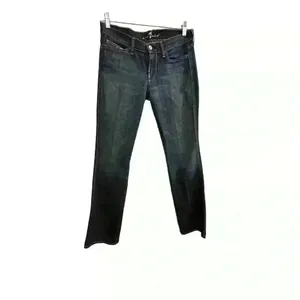 7 For All Mankind Women's Bootcut‎ Jeans Size 28 Dark Blue Stretch Denim thumbnail 15