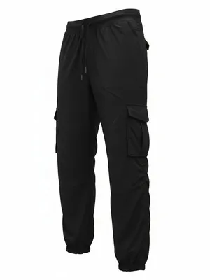 Lululemon Dance Studio Relaxed Fit Mid Rise Cargo Pants Black Womens Size: L thumbnail 2