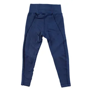 Aerie‎ OFFLINE Leggings Medium M Navy Blue Denim Wash Seamless Ribbed High Rise thumbnail 4