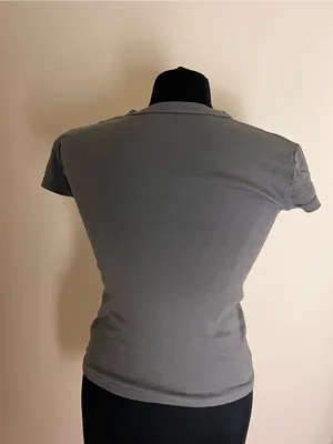 Brandy Melville Classic Crewneck Short Sleeve Top - Gray thumbnail 3