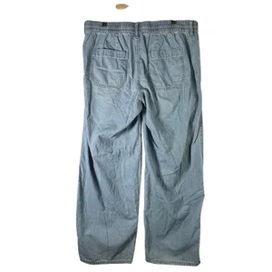 Torrid Feel The Fit Chambray Wide Leg Pull On Pants Drawstring Women 00 10 12 XL thumbnail 2