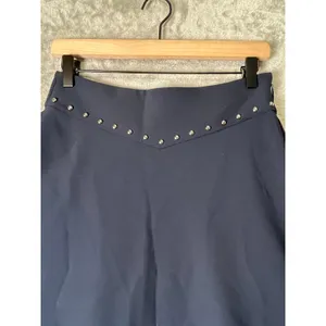 Kate Spade Studded A-Line Mini Skirt Navy Blue Size 4 Preppy Classic thumbnail 2