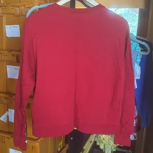 Divided H&M Red Long Sleeve 100% Cotton Tee with Stripe Size Medium thumbnail 8