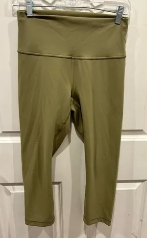 lululemon Wunder Train High-Rise Crop‎ 21 Bronze Green Leggings LW6BKOS Size 8 thumbnail 1