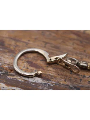 Turquoise Nugget Keychain With Gold-Tone Ring & Mesh Chain Unique Handmade Gift thumbnail 6