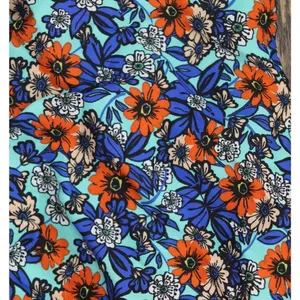 NWT Belle Du Jour Printed Lace Hem Tank Top Blouse With Scarf Blue / Multi M thumbnail 12