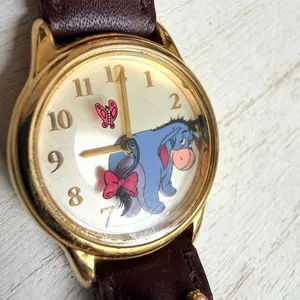 Disney Eeyore Animated Tail Watch Vintage SII Japan Winnie the Pooh Butterfly St thumbnail 3