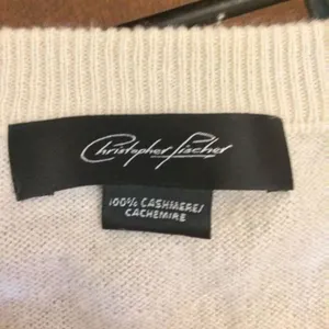Christopher Fischer 100% cashmere cream sweater ruched sides large thumbnail 6