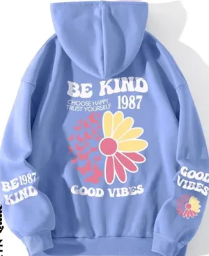 SheIn Be Kind Graphic Hoodie thumbnail 1