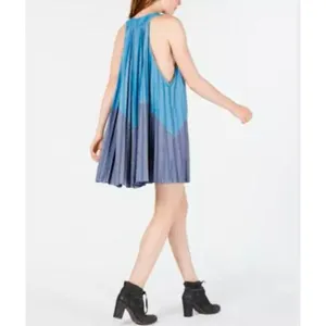 Free People Pleated Love Mini Dress blue purple sp thumbnail 5