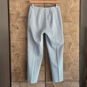 Women's Striped Light Blue and White Pants Size Small thumbnail 3