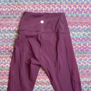 Lululemon Dark Red Mesh High Rise Tight Leggings thumbnail 5