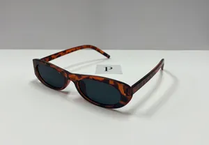 90s slim leopard oval sunglasses / 90s style retro oval sunglasses thumbnail 2