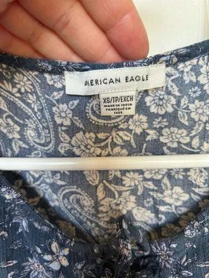 American Eagle Crop Top Boho Floral - size xs thumbnail 4