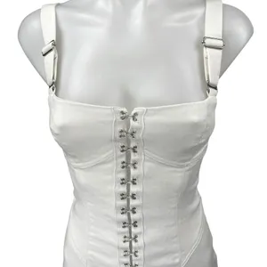 For Love & Lemons Monica White Hook Sleeveless Cami Tank Bodycon Mini Dress XS thumbnail 4