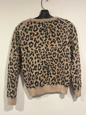 J. Crew Leopard Print Crewneck Sweater - Beige and Black thumbnail 4