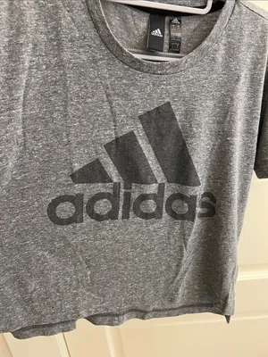 adidas Grey Crewneck Tee with Black Logo thumbnail 3