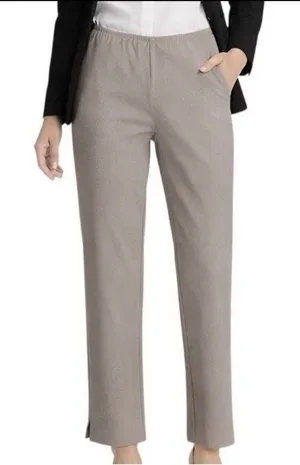 Eileen Fisher Womens Pants Organic Cotton Slim Straight Leg Ankle Med Minimalist thumbnail 1