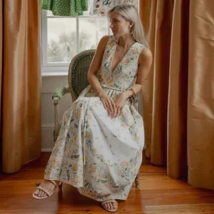 NEW Antonio Melani x Style by Simkins Hannah Poplin V-Neck Belted Maxi Dress ~ 8 thumbnail 4