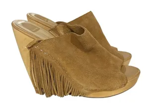 Dolce Vita Tan‎ Suede Fridge Wedge Clog Sandals Size 9 thumbnail 1