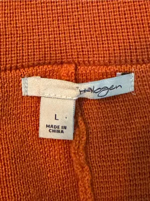 Halogen Orange wool blend Knit Blazer large thumbnail 6