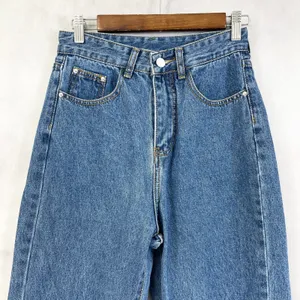 Barrel Leg Women Jeans‎ XS Y2K High Waisted Raw Hem Grunge Indie Go See Shein thumbnail 2