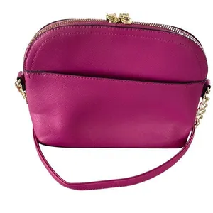 STEVE MADDEN CROSSBODY PURSE W/Gold accents Fuchsia 9”x 7.5”x 3.5”‎ thumbnail 3