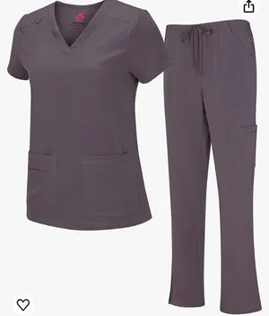 Amazon Natural Uniform Gray Scrubs Set thumbnail 1