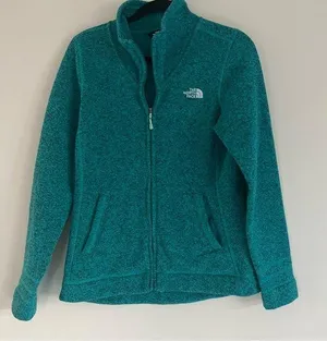 North face teal jacket thumbnail 1