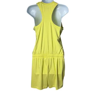 Zyia‎ Laguna Downtime Active Romper Pockets Stretch Yellow Coastal Stretch M thumbnail 5