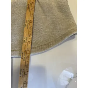 Prana Funnel Neck Pullover Sweater Beige Heather Women’s Large Snap Collar Cozy thumbnail 10