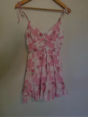 Altar’d State pink patchwork dress thumbnail 4