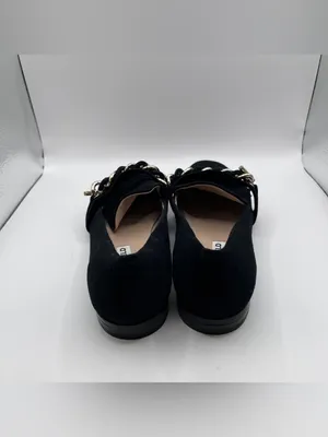Karl Lagerfeld Paris Lynette Women's Black Suede Chain Loafer Flats Shoes 8.5M thumbnail 6