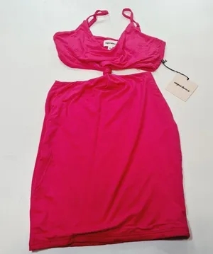 Superdown Lucia Cut Out Mini Dress in Pink XS thumbnail 3