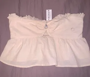 PacSun Beige Crop Top thumbnail 1