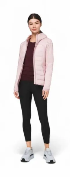 Lululemon Down For It All Jacket Porcelain Pink Lightweight Puffy Coat Size 8 thumbnail 1