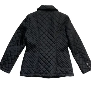 Calvin Klein Black Quilted Puffer Coat Full Zip &‎ Snap Collared Size Small thumbnail 2
