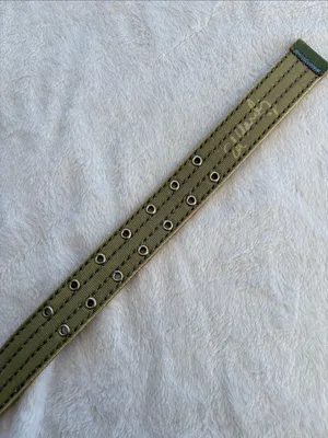 Ed Hardy size large y2k Studded Belt green flower leather blue silver thumbnail 6