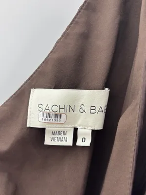 Sachin & Babi One Shoulder Keely Gown in‎ Brown thumbnail 6