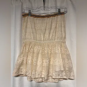 Anthropologie x Verb Ivory Strapless Lace Top NWOT thumbnail 4