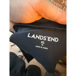 Lands’ End Black Embroidered Swim Cover Tunic thumbnail 3