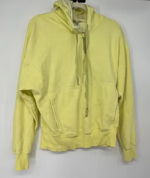 FP Movement Free People‎ Womens Yellow Half Zip Hoodie Sweatshirt Size XS thumbnail 1